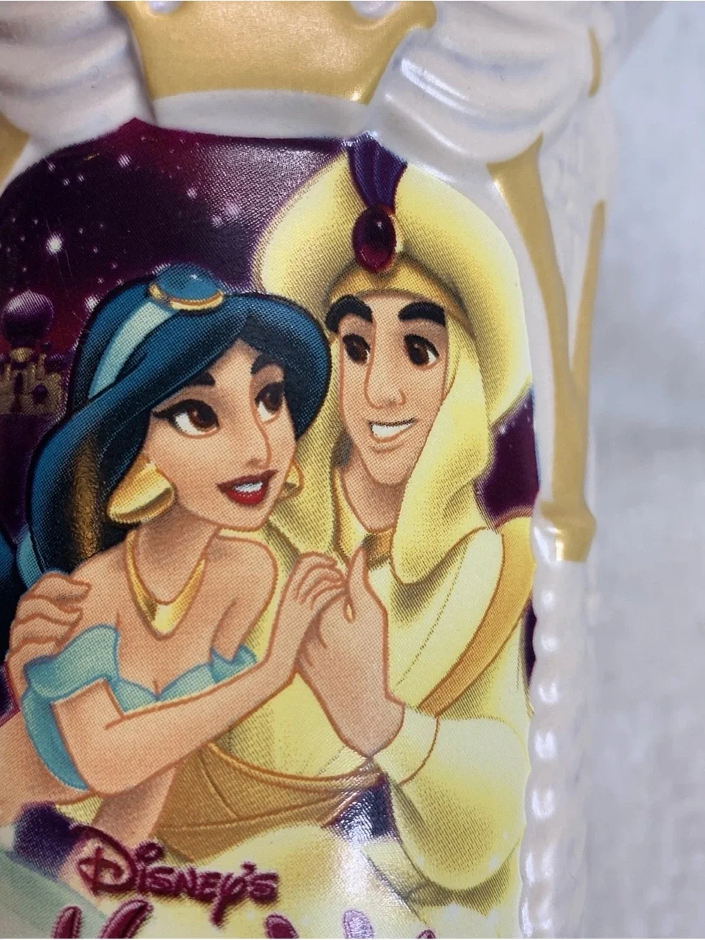 Disney Store Exclusive Aladdin Jasmine Sculpted Coffee Mug Cup 5” Ceramic 10oz